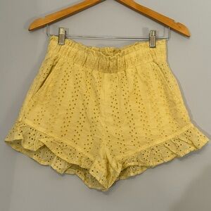 Hollister Women’s Eyelet Ruffle Hem Shorts